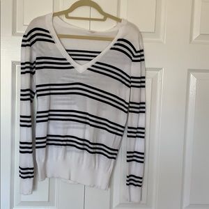 Vintage J. Crew V Neck Stripe Sweater